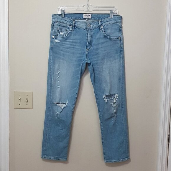 Agolde Isabel Slim Boyfriend Distressed Jeans - Picture 3 of 12